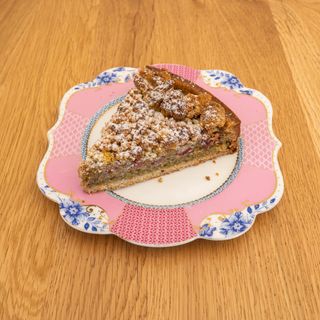 Sbriciolata pistacchio e lamponi