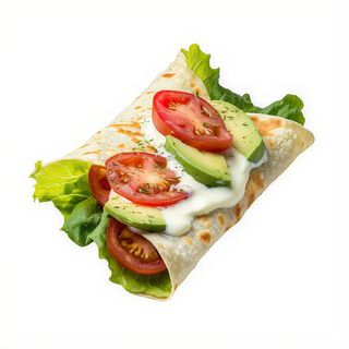 Crepe Salado Vegetal Con Pollo, Lechuga, Cebolla Caramelizada Y Queso