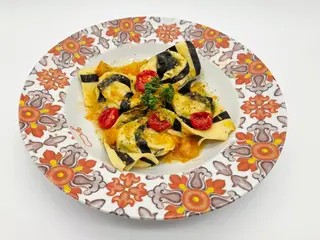 Ravioli, spigola, patate e limone