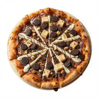 Pizza Dulce Con Bordes Rellenos De Chocolate Blanco (30 cm.)