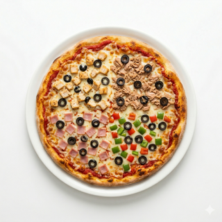 Pizza cuatro estaciones (familiar)