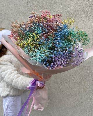 Bukiet kolorowej gipsówki  rozmiar S