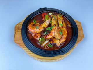 Gamberoni akira alla piastra