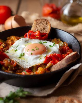 Pisto con huevo
