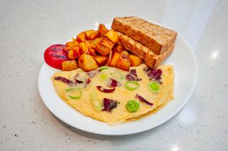 Leak & Beef Bacon Omelette