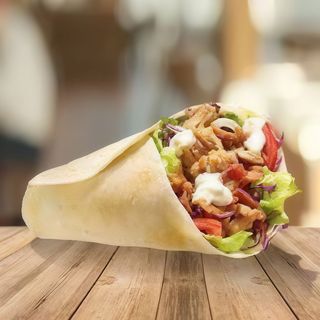 Durum De Ternera Con Ensalada Y Queso