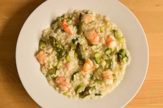 Risotto gamberetti e zucchine