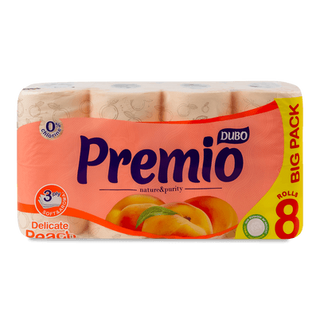Папір туалетний «Диво» Premio Delicate Peach 3-шаровий (8шт)