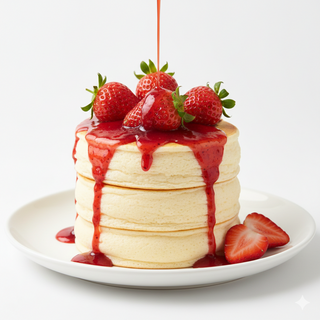 Pancakes Japoneses Con Fresa