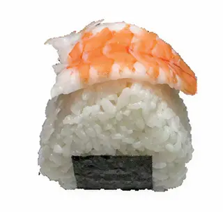 44A.Onigiri De Langostinos Cocidos Con Aguacate Y Tobiko (1 Pza.)