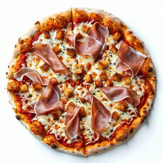 Pizza tonda - crostino cotto