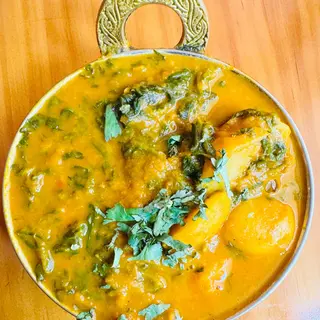 Sag Aloo com Arroz