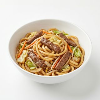 Udon Frito Con Ternera