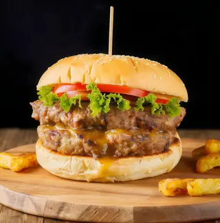Hamburguesa Doble Con Queso