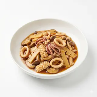 Calamares Con Bambú Y Setas