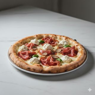 Prosciutto crudo, ricotta e tartufo