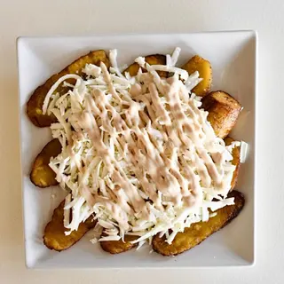 Tajadas con queso.
