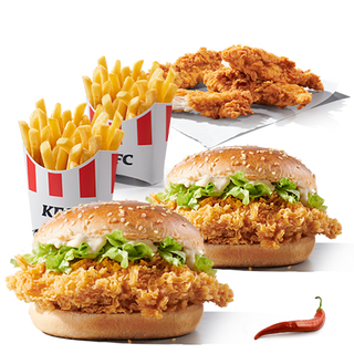 KFC Зингер и Стрипс Комбо
