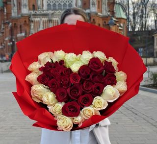 Bukiet w kształcie serca