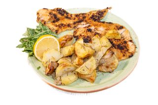 Cotoletta di pollo con patatine