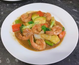 Langostino Con Curry Picante