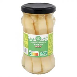 Espárragos Blancos Cortos 10/18 Carrefour 110 Gr.