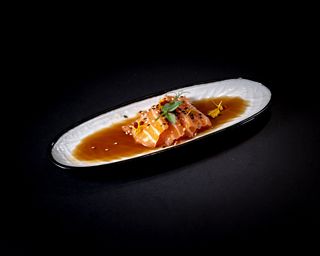 41. Carpaccio salmon passion fruit