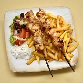 Piatto souvlaki pollo