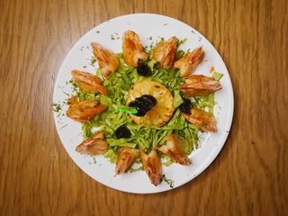 Креветки жаренные на оливковом масле