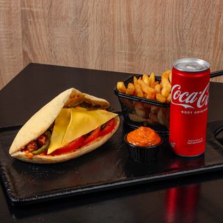 Sandwich Le Mexicain Poulet+frites+soda