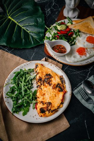 Омлет с грибами