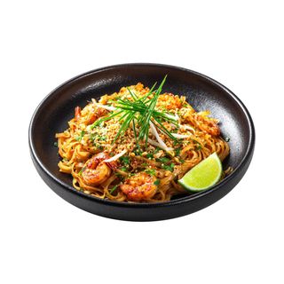 Makaron pad thai z krewetkami