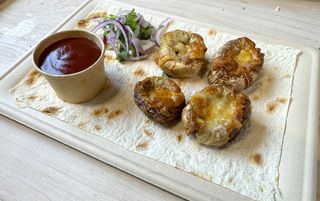 Pieczarki z serem z pieca