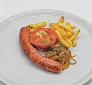 Butifarra con cebolla y patata