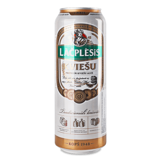 Пиво Lacplesis Kviesu світле нефільтроване з/б (0,568л)