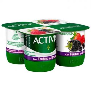 Yogur Bífidus Frutos del Bosque Danone Activia 4x120 Gr.