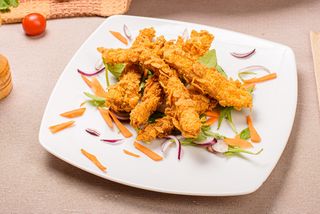 Piept de pui crispy cu ketchup