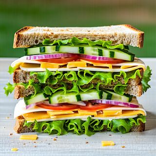 Kanapka warzywna z serem