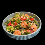 Салат с рукколой и креветками