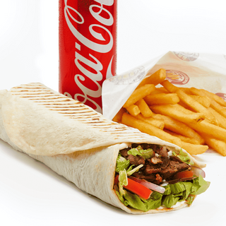 MENU DURUM DOBLE ( MAS CARNE ) PATATAS Y REFRESCO