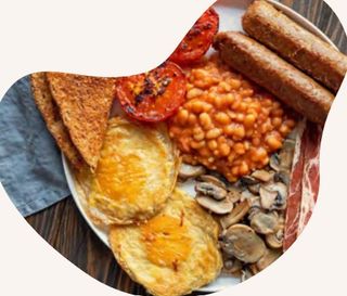 Huevo Plancha Con Bacon Y Tomate