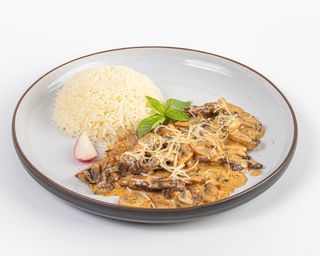 Мясо с грибами