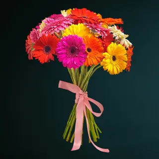 Buchet 19 Gerbera Mixta