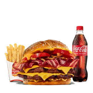 Menú Duo Bacon Cheddar (2 Carnes) Grande