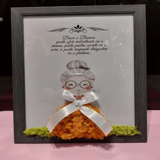 Tablou licheni mic -  BUNICA  15X20