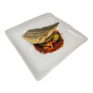 Lubina al vapor con verduras y salsa de soja (2 personas)