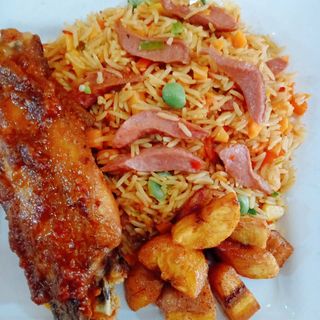 Basmati Rice+ Jumbo  Turkey + Plantain