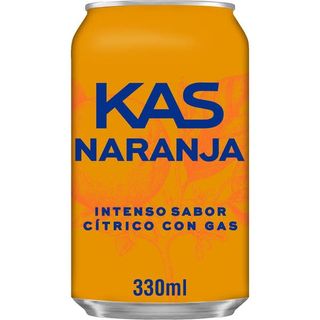 KAS Naranja Zero Refresco con gas sabor Naranja sin Azúcar Lata 330ml