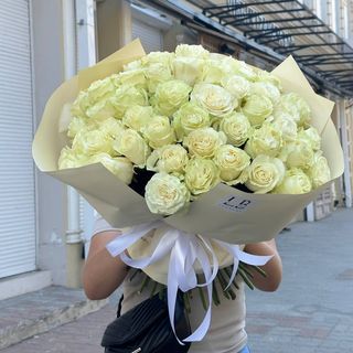 51 біла троянда