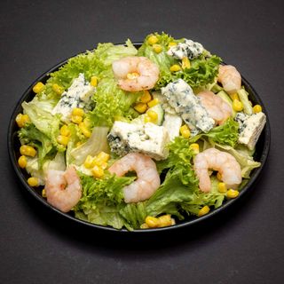 Салат з тигровою креветкою та сиром Дор Блю (230г)